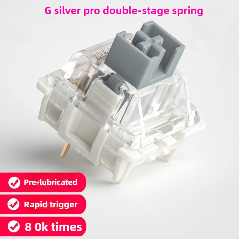 Interruptor de teclado mecánico Gateron eje de teclado mecánico eje de intercambio en caliente cuerpo G rojo amarillo plata PRO3.0 - imagen 4