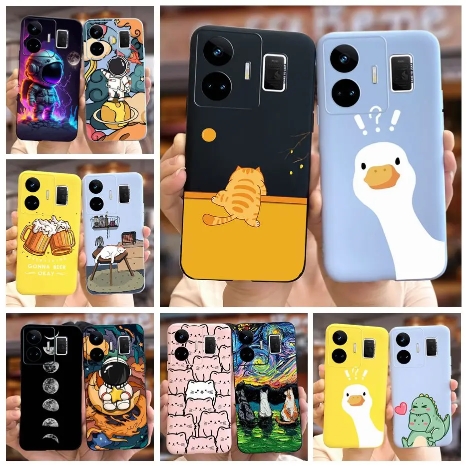 Funda de TPU suave para Realme GT Neo 5 RMX3706, cubierta de lujo pintada en caramelo, 6,74 ", para Realme GT Noe5, 240W