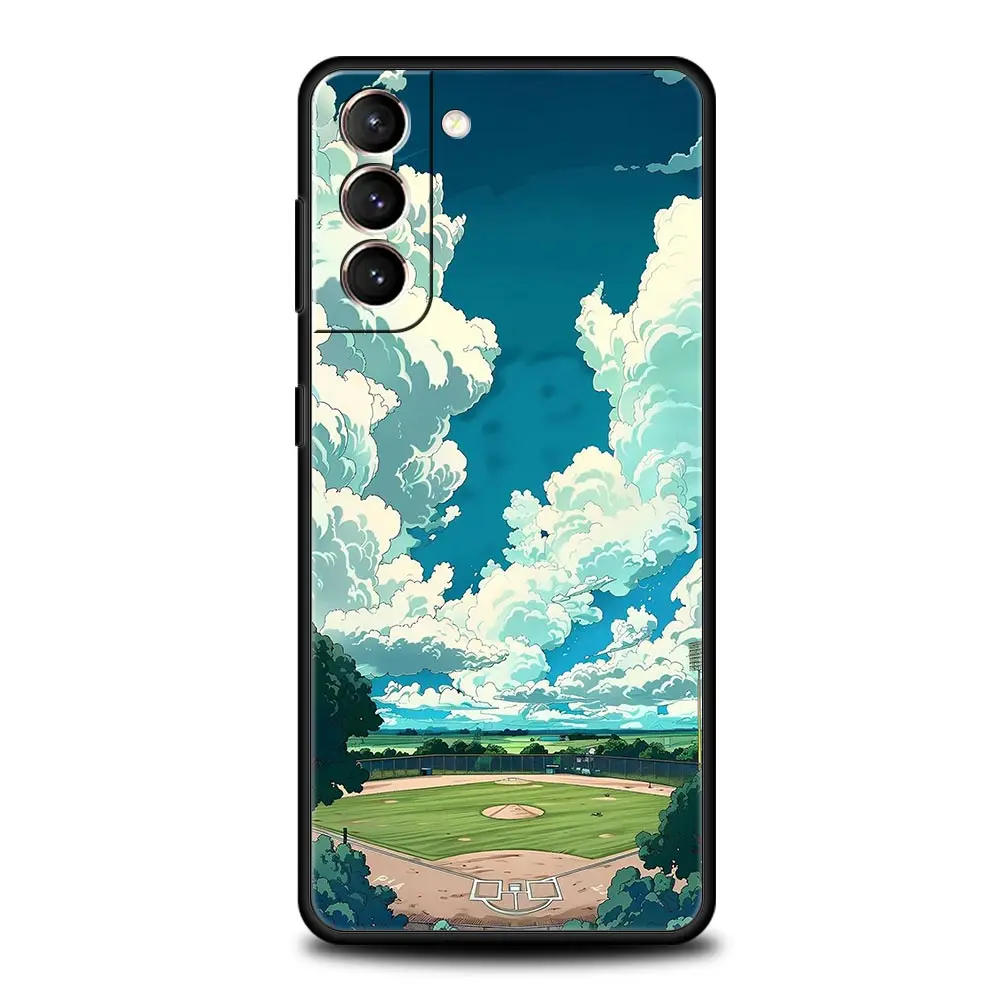 Funda de teléfono de béisbol para Samsung Galaxy S24 S23 S22 S20 Ultra S21 FE 5G S10 S9 Plus S10E S8 funda de silicona suave - imagen 2