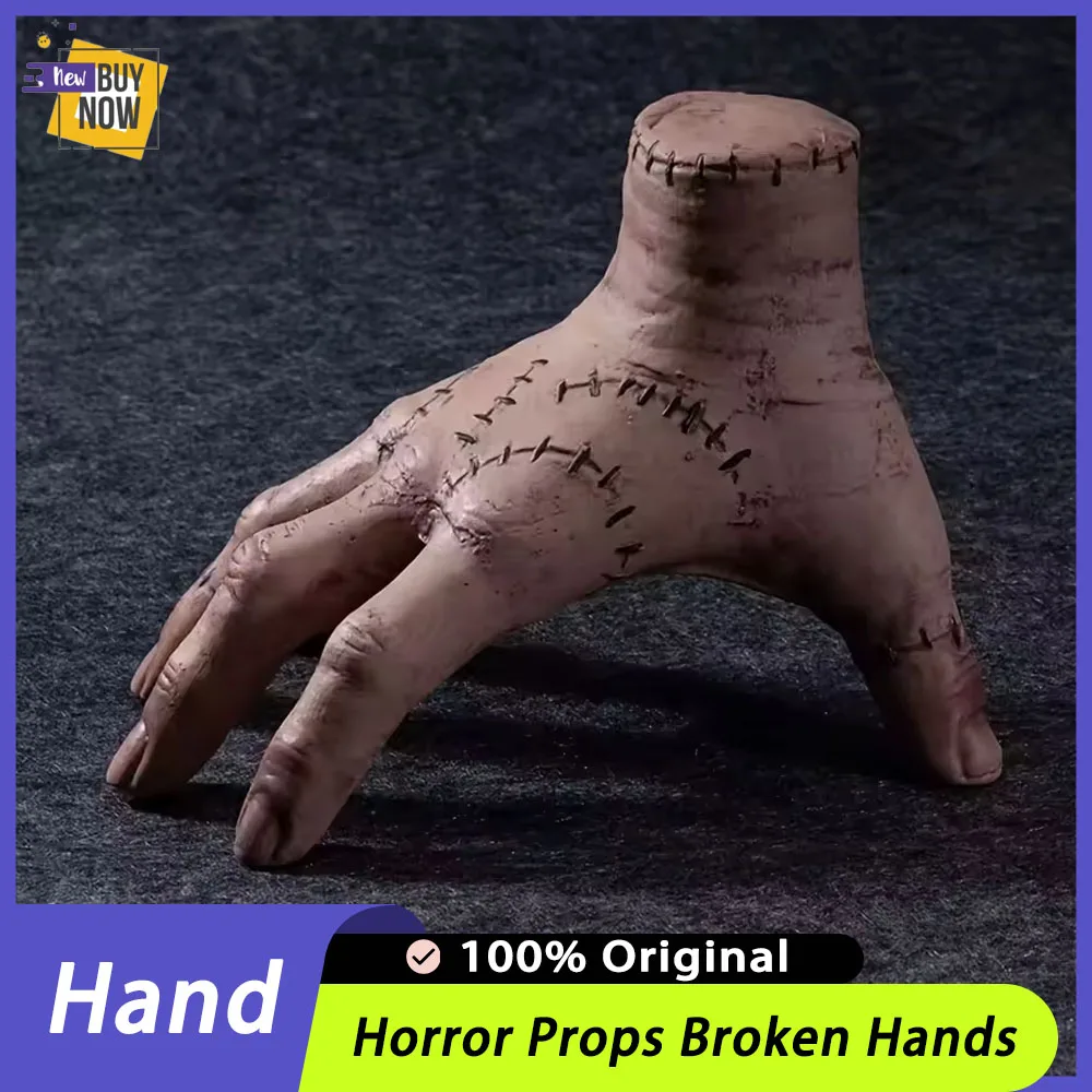 Halloween Horror miércoles cosa mano accesorios de terror manos rotas juguete estatuilla de látex decoración del hogar artesanías de escritorio accesorio de disfraz de fiesta