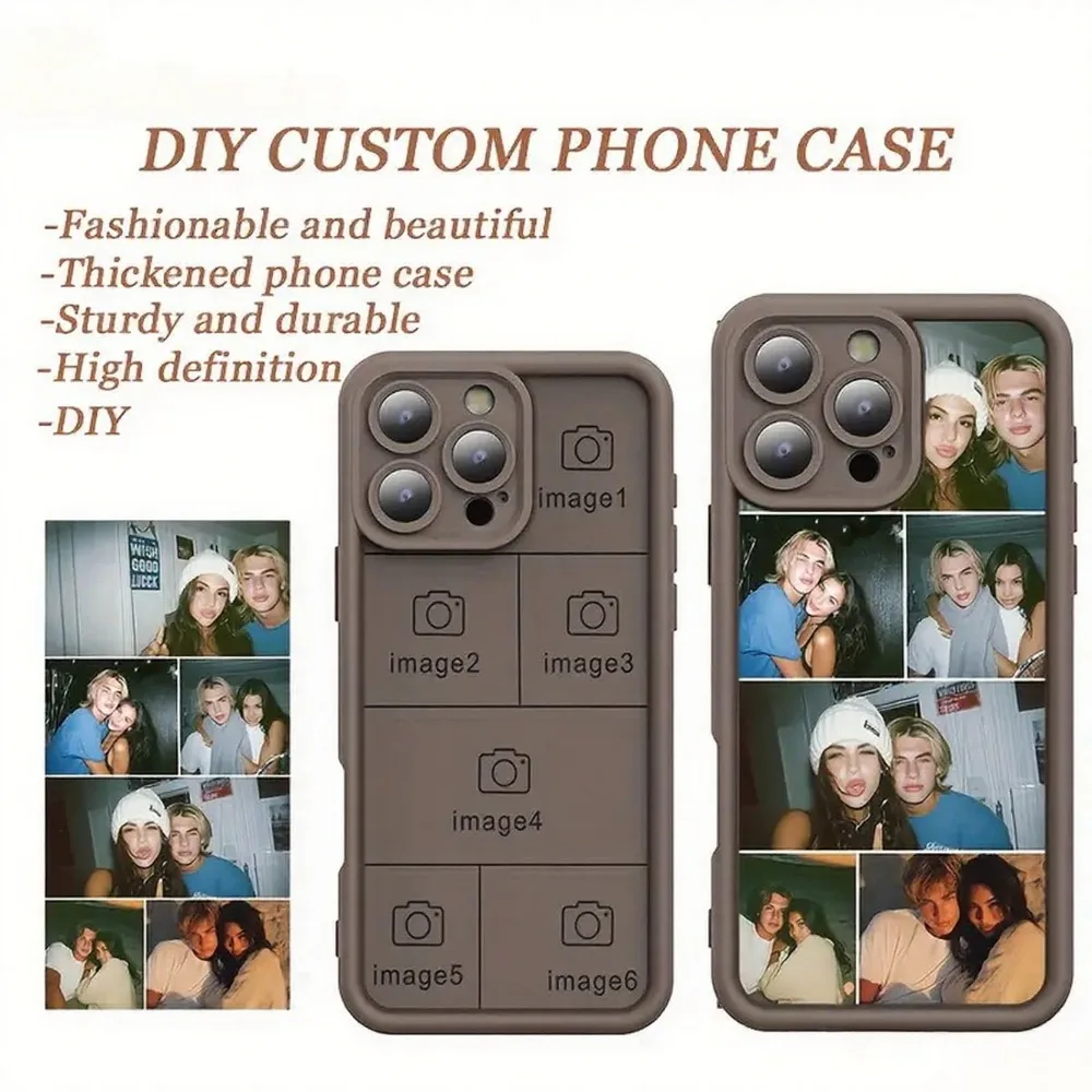 DIY imagen múltiple foto personalizada funda suave para iPhone 16 15 14 13 12 11 Pro Max SE 2020 2022 X XS XR Plus funda trasera de silicona TPU - imagen 2