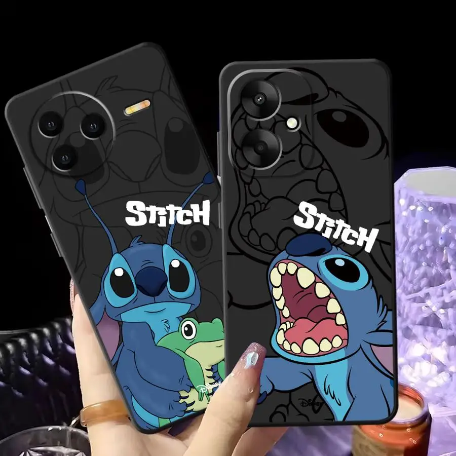 Funda de punto de dibujos animados de Disney para Xiaomi Redmi 12C A5 A3 10 K40 K80 Pro A1 A2 Plus 9 A4 14C 13C, funda negra suave para teléfono