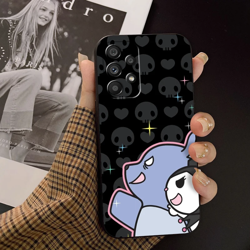 Sanrio Kuromi Melody Exquisite para Samsung A53, A52, A33, A32, A51, A71, A21S, A13, A73, A55, A22, A23, A35, A72, A54, A12, 5G, negro, TPU - imagen 3