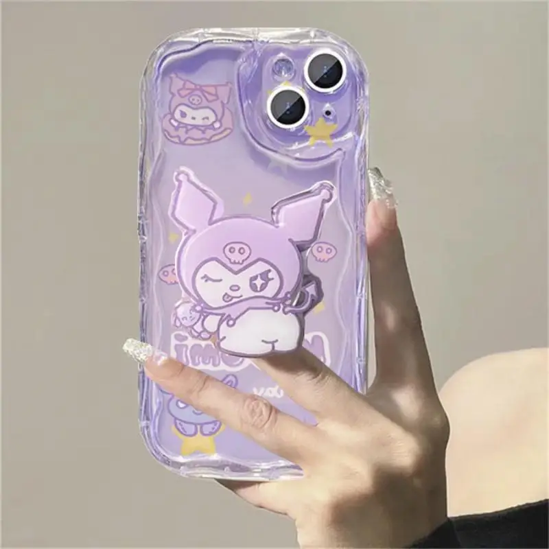 Kuromi Melody Grip Tok Holder Case para VIVO V40 V30 V30E V29E V27E V25E V23E V21E V27 V25 V23 V20 Y15S Y15A Y01 Y16 S1 V15 Pro - imagen 3