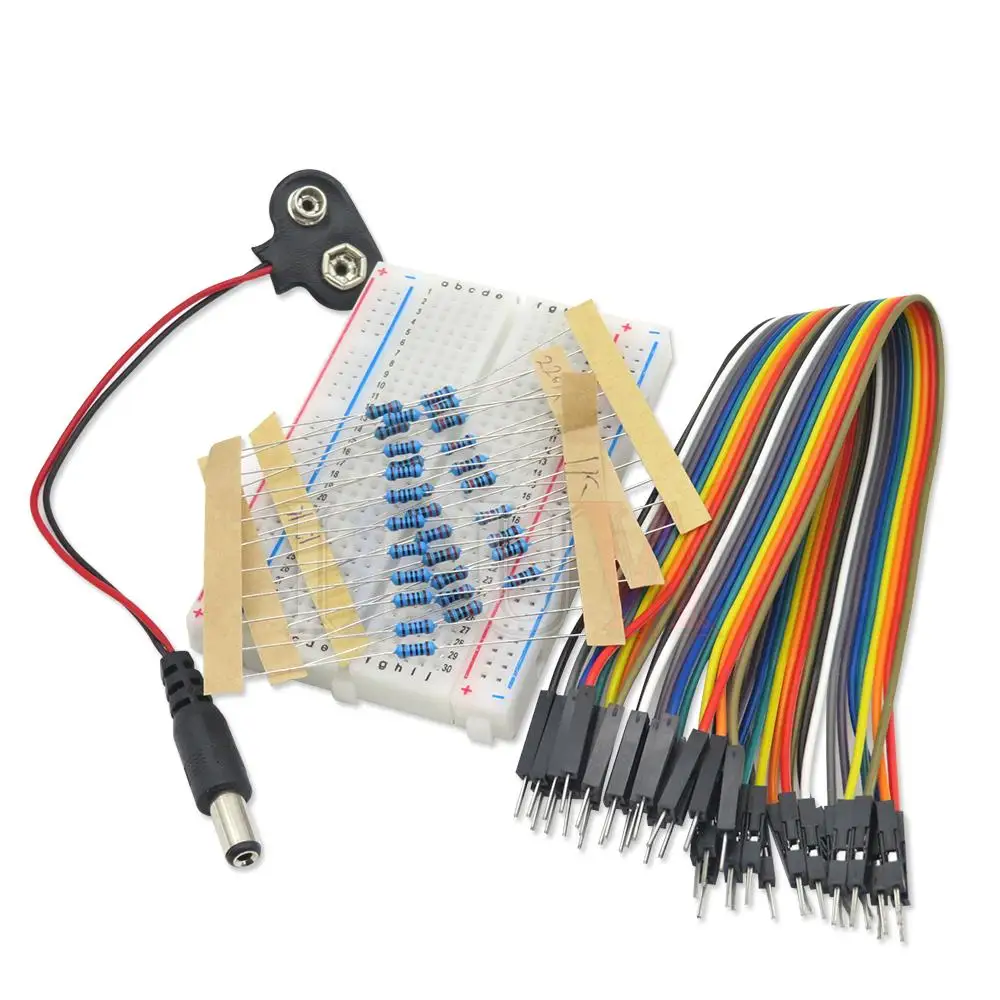 Kit de inicio para UNO R3, Mini placa de pruebas, botón de cable de puente LED para arduino, Kit Diy - imagen 5
