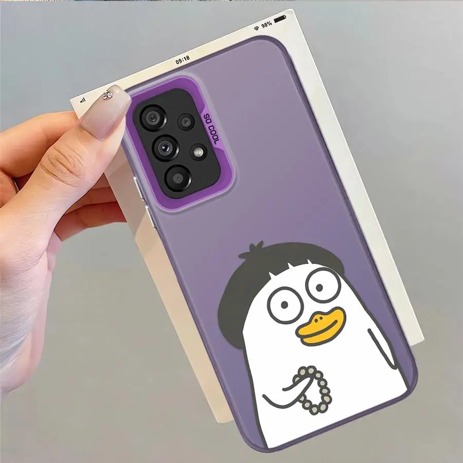 Funda divertida de pato de dibujos animados para Samsung Galaxy A04e A03 A06 A15 A11 A13 A20s A16 A02 A14 A50 A12 funda trasera para teléfono - imagen 3