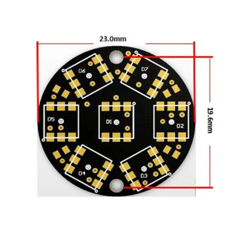1 Uds. LED RGB WS2812 5050 de 7 bits con controlador a todo color incorporado Placa de desarrollo Circular de luz de Color - imagen 4