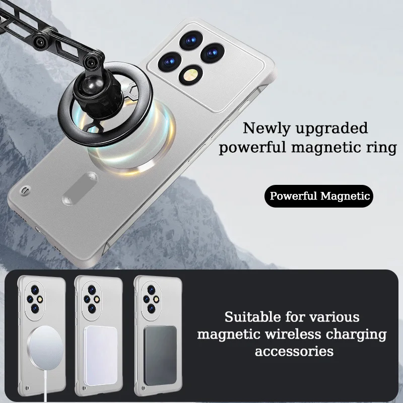 PC dura ultrafina para Magsafe, funda de carga inalámbrica magnética para XIAOMI Poco X7 X6 F6 F5 Pro, cubierta sin marco a prueba de golpes - imagen 4