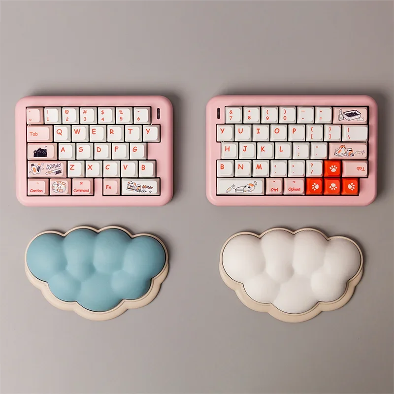 Xiaoyun 65 teclado inalámbrico dividido Bluetooth aleación de aluminio triple modo intercambio en caliente RGB teclado mecánico personalizado soporte a través