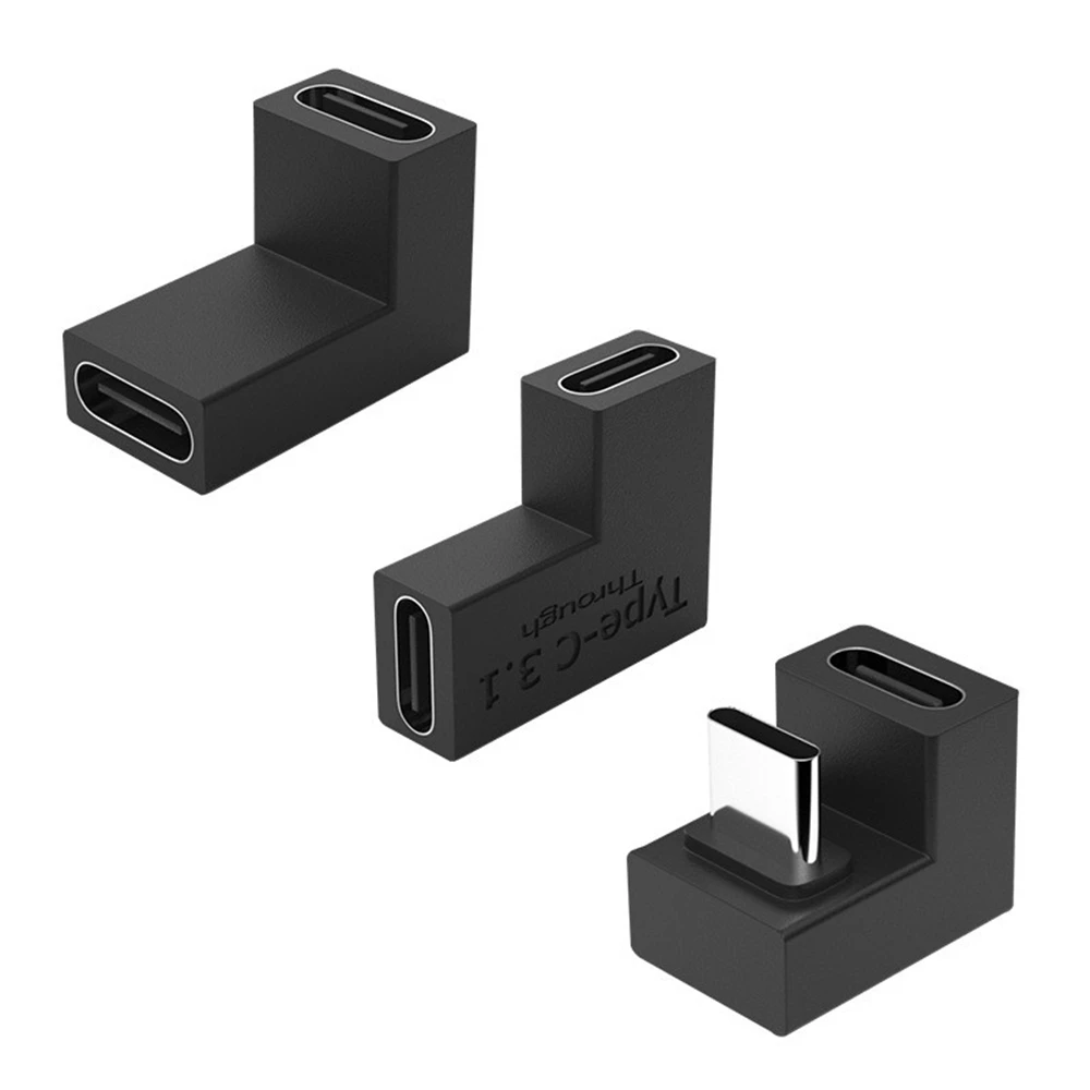 Adaptador convertidor OTG macho a hembra, USB 3,1, 10Gbps, tipo C, ángulo en forma de U, 90 grados, para acoplador adaptador convertidor - imagen 2