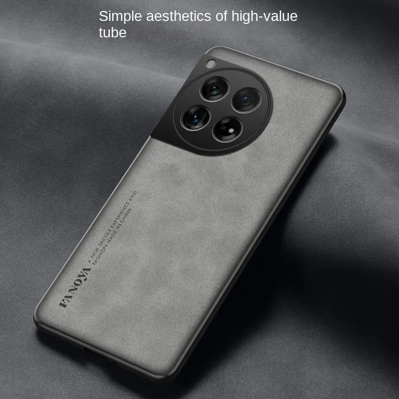 OnePlus 12 CPH2581 funda de cuero PU superficie dura de PC contraportada a prueba de golpes mate funda de teléfono para One Plus 12 Oneplus12 5G CPH2583 - imagen 5