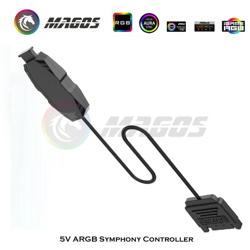 Conector de alimentación SATA, controlador manual de 5 V RGB para dispositivo de iluminación de tira LED de computadora,