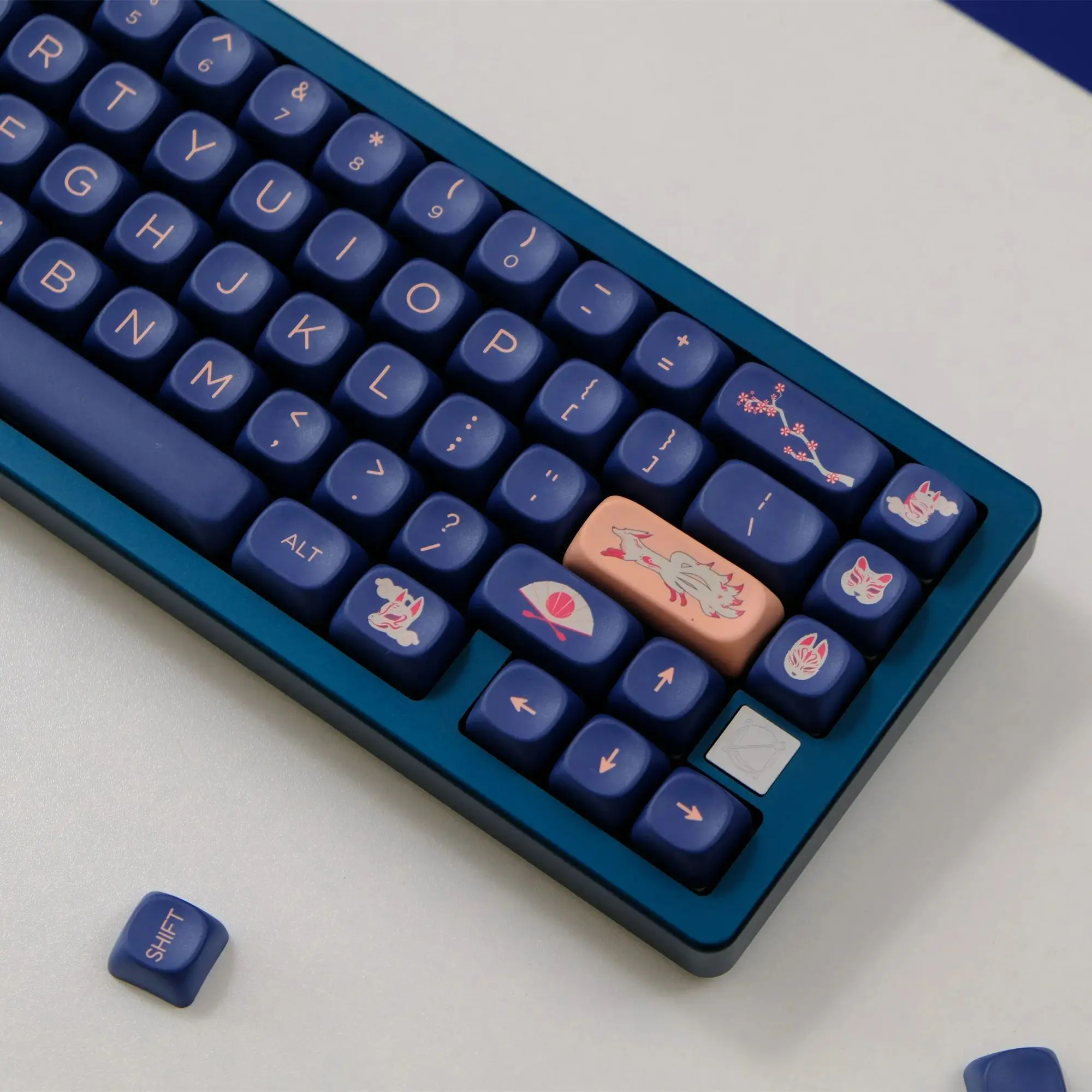 Juego de teclas GMK Fox, 126 teclas, Material PBT, perfil MOA para teclado mecánico MX Cherry Switch 61/64/68/75/84/87/96/98/104