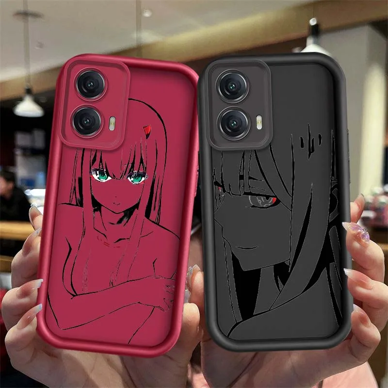 Zero Two Anime para Motorola Edge 50 60 G30 G20 G10 G05 G04s E30 E32 E14 Stylus Fusion Pro Eye Ladder funda de teléfono - imagen 2