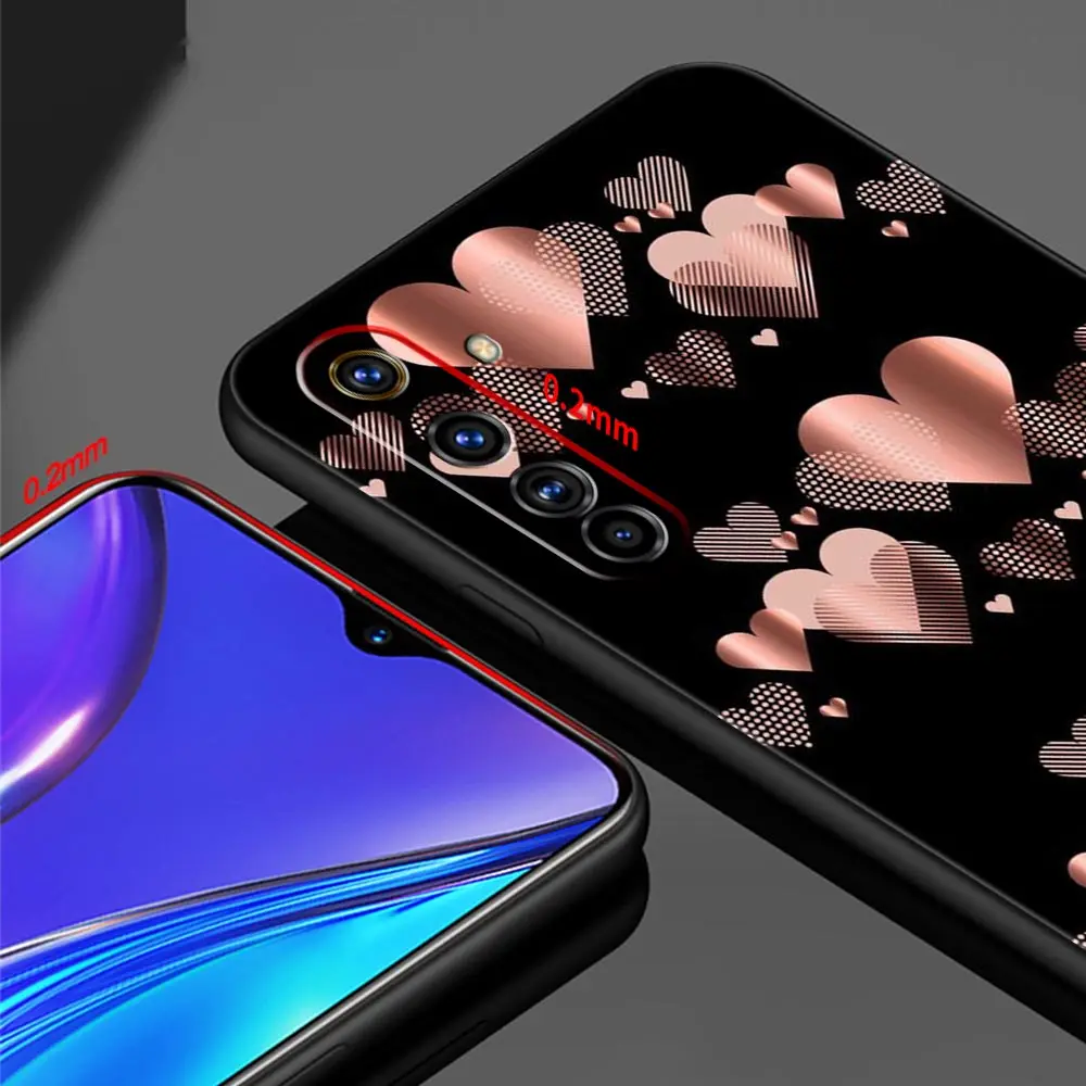 Funda de teléfono Gold Rose Love Heart para Realme GT Neo 2 3 3T 5 12 11 5G 10 9 8 5G 7 6 GT5 GT3 GT2 Pro Plus C21 C11 C25 C35 - imagen 3