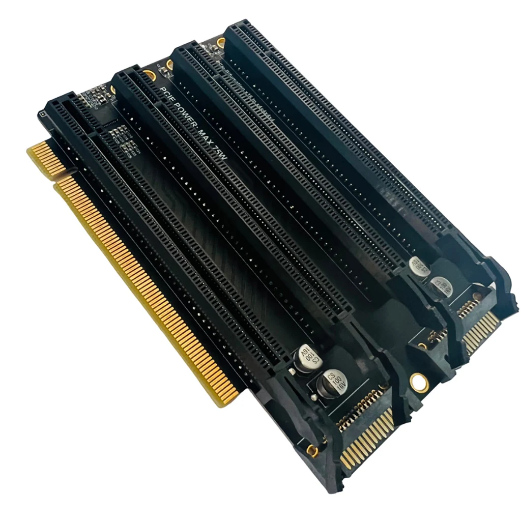 Tarjeta de expansión PCIe-Bifurcación x16 a x4x4x4x4 PCI-E PCI-Express 3,0 x16 1 a 4 Gen3 tarjeta adaptadora puerto de alimentación SATA tarjeta dividida - imagen 5
