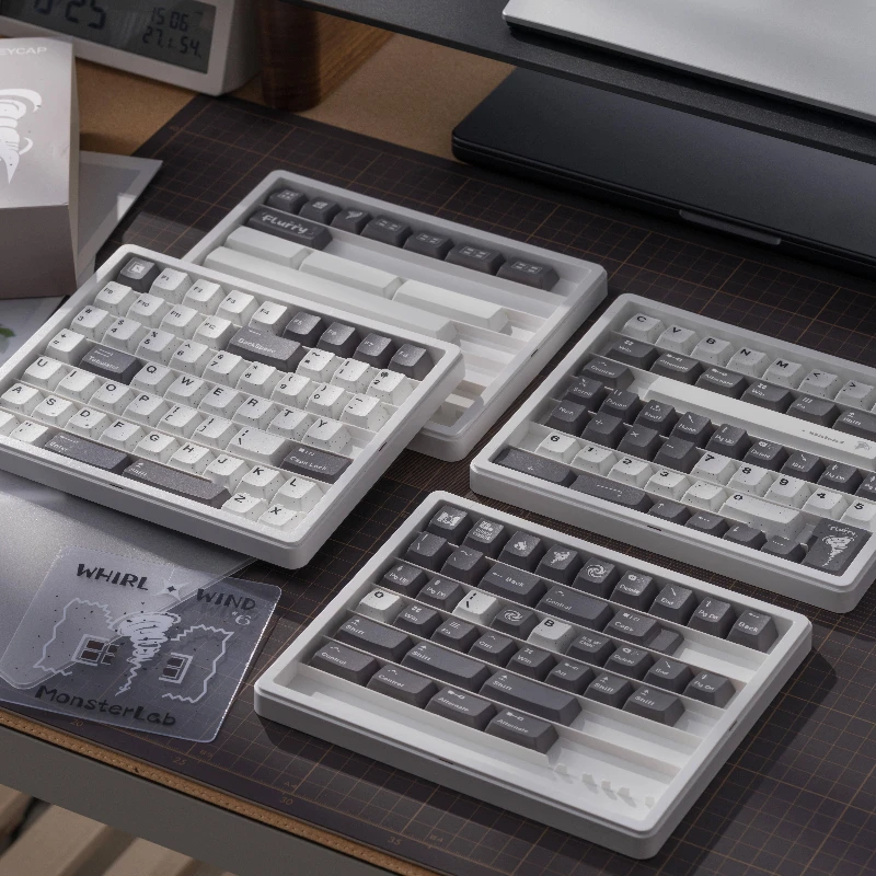 WhirlWind Keycap personalizado blanco profundo Beige sublimación PBT Keycaps perfil de cereza lindo Simple tapa de llave para Wooting 60 MX Switch - imagen 4