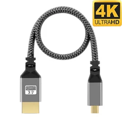 Cable Micro HDMI a HDMI 4K 60Hz Nylon Trenzado Alta Velocidad