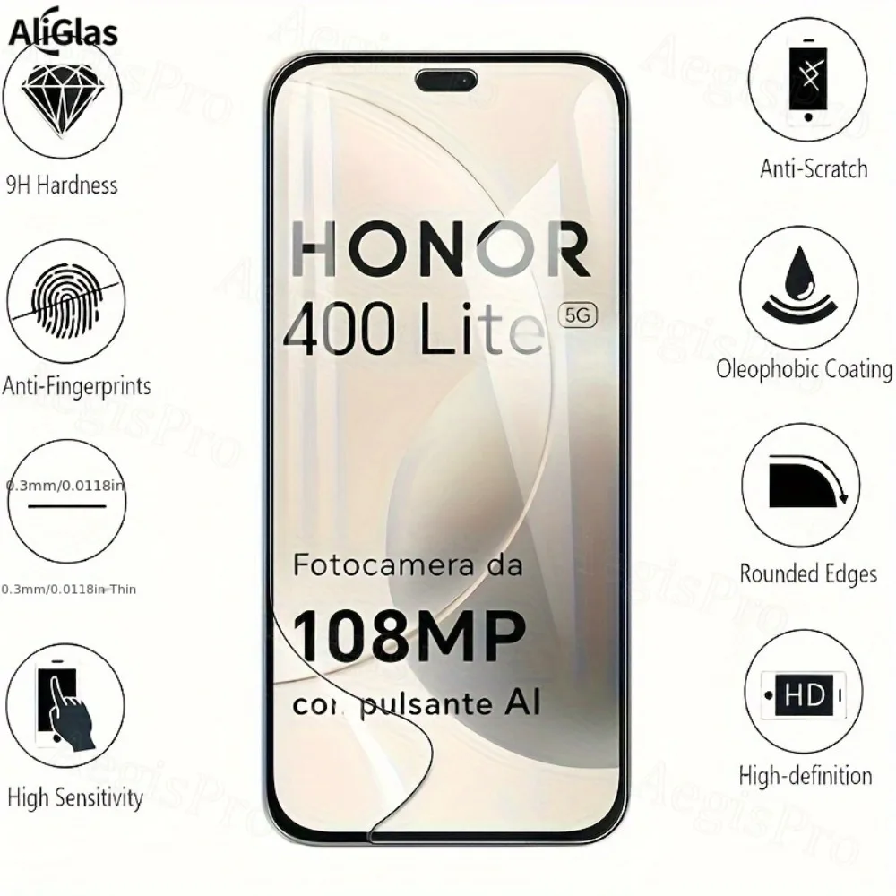 Película de hidrogel de cobertura completa para Honor 400 Lite 400 Pro 400 Magic7 Lite Magic8 Pro Magic6, resistente a los arañazos, alta sensibilidad, 3 uds. - imagen 2