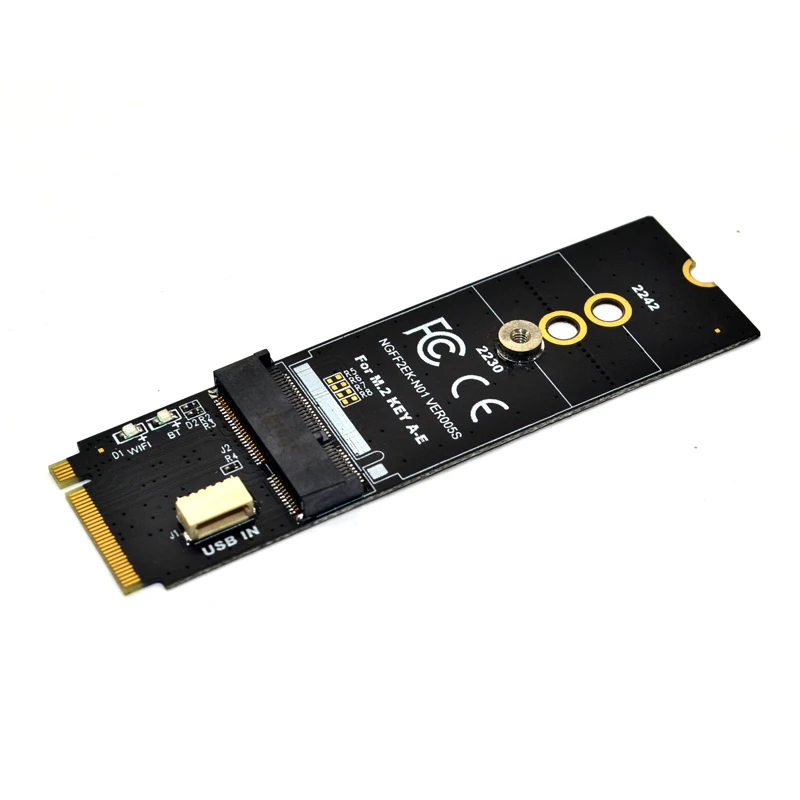 Adaptador Wifi M.2, llave M.2 M A ranura para llave A + E, tarjeta de red Wifi Bluetooth NGFF NVMe PCI express, Puerto SSD A ranura para llave E, adaptador Wifi - imagen 2