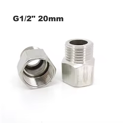 Adaptador en T G1/2 Macho-Hembra de Acero Inoxidable