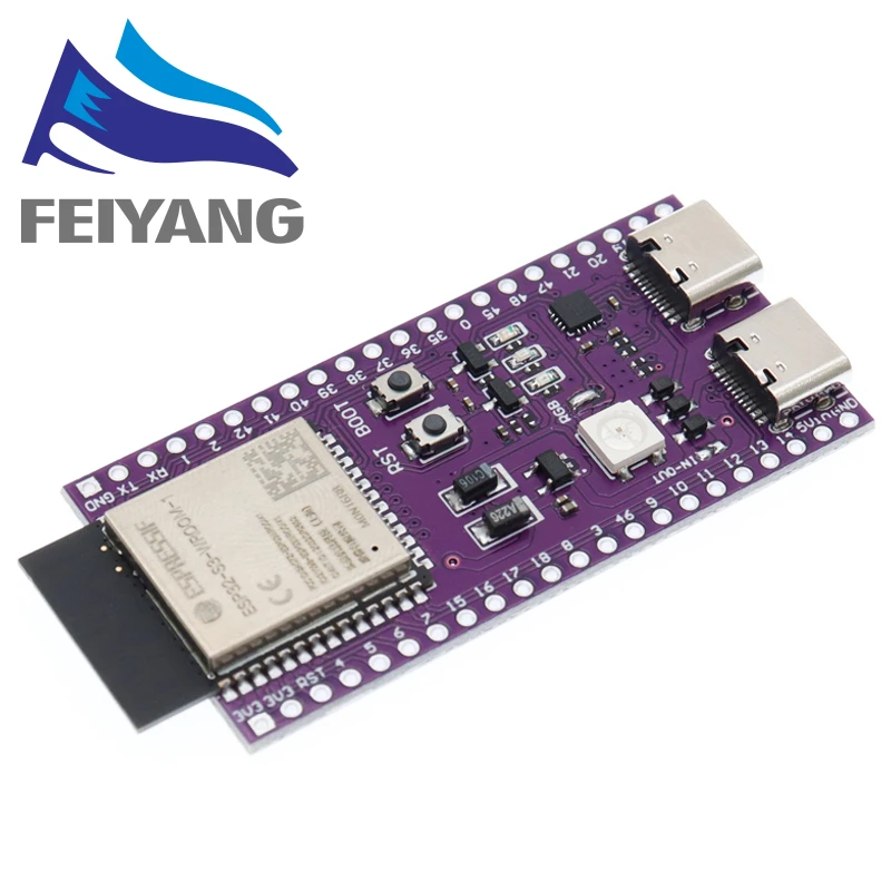 ESP32 ESP32-C3 AI-C3 ESP32-C3-DevKitM-1 ESP32-C3-MINI-1 AI-S3 ESP32-S3 N16R8 ESP32-S3-DevKit C Placa de desarrollo USB Dual tipo C - imagen 5