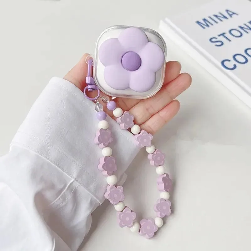 Funda transparente para auriculares Anker Soundcore R50i NC, bonita funda para auriculares con pulsera para Anker Soundcore P30i - imagen 2