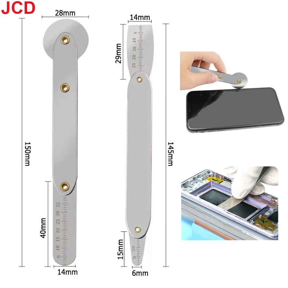 Barra de palanca de rodillo de acero inoxidable, desmontaje de pantalla curvada para Apple, Android, teléfono, tableta, herramienta multifuncional de separación de pantalla