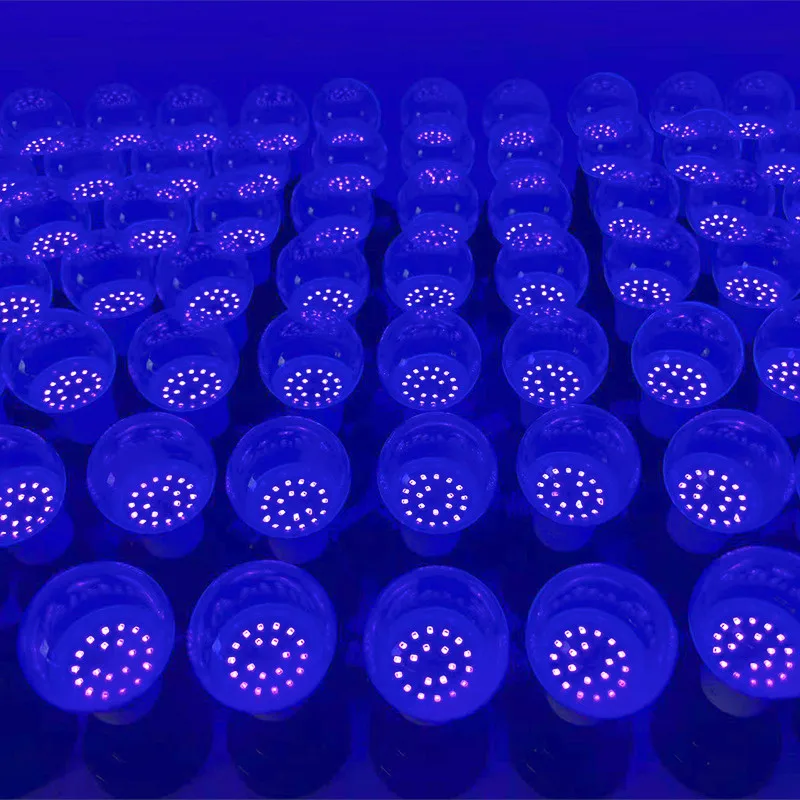 Bombilla de luz negra púrpura UV E27 de 12W que brilla en la oscuridad, suministros para fiestas, lámpara de fiesta, barra de luz negra, bombilla decorativa fluorescente - imagen 3