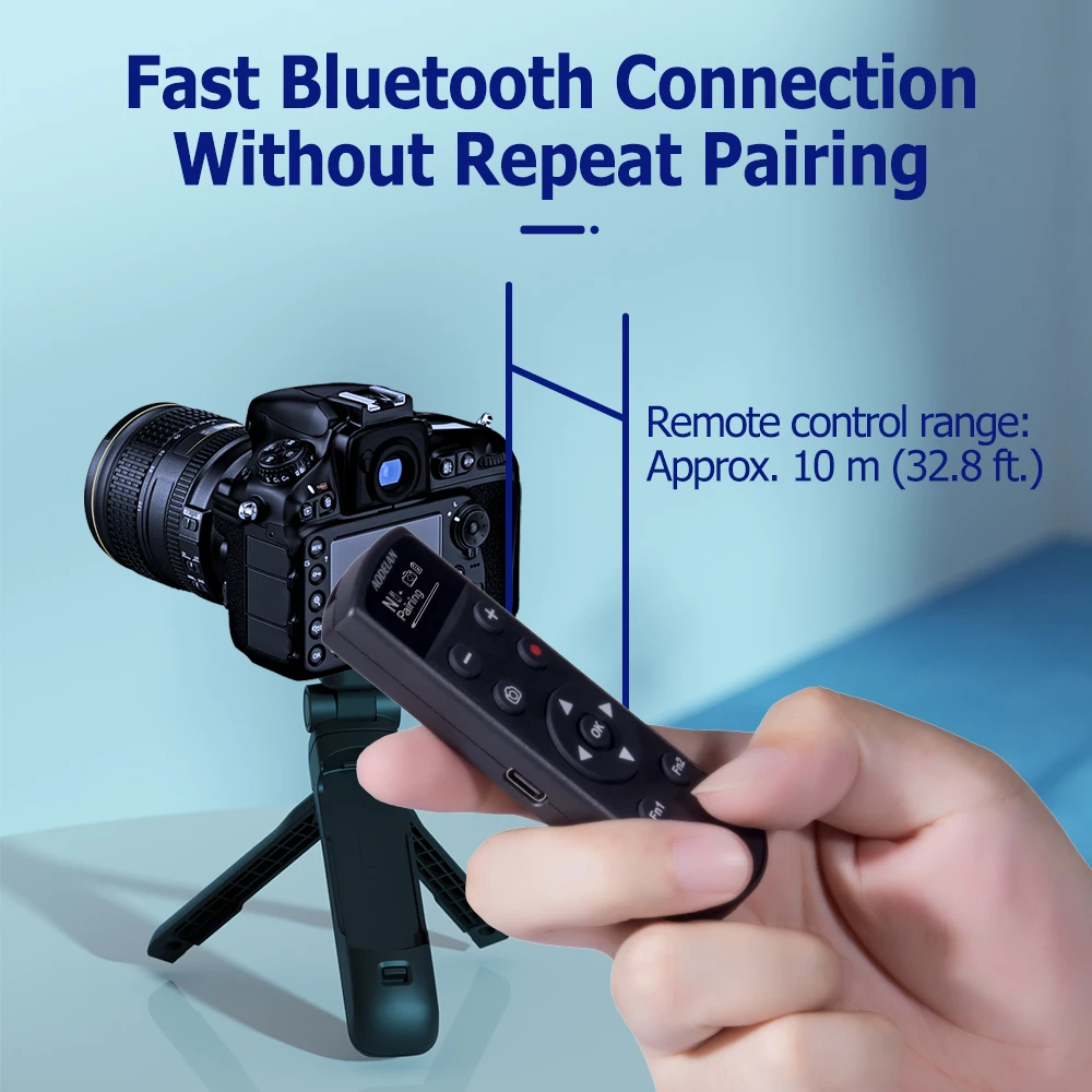 ML-L7 Trípode de agarre de obturador remoto recargable inalámbrico para Nikon A1000, B600, P1000, P950, Z6III, Z30, Z50II, Zfc, Z5