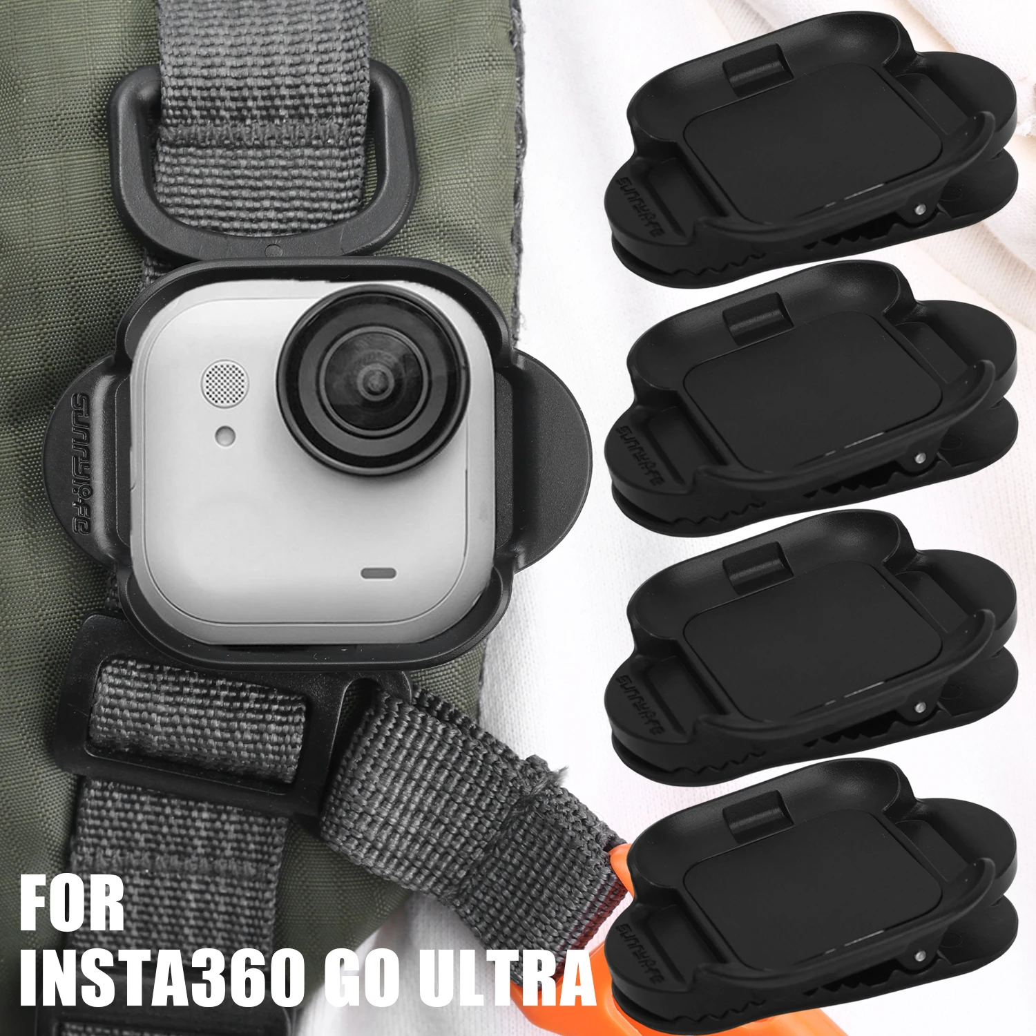 Clip magnético para mochila Insta360 GO Ultra, soporte de montaje de liberación rápida, Clip de cámara a prueba de golpes para accesorios Insta360 GO Ultra