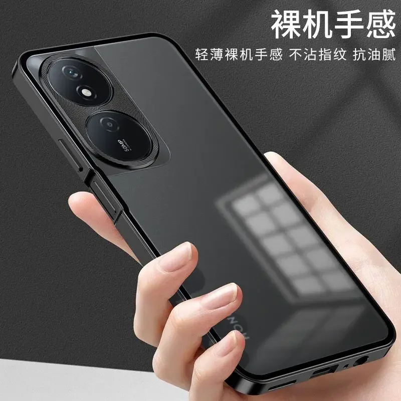 Para Huawei Honor X7B 5G Funda marco de Metal Snap acrílico contraportada para Honor 90 Smart magnético a prueba de golpes Funda - imagen 3