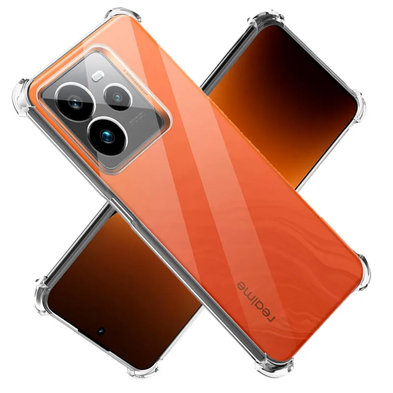 Funda transparente de TPU para Realme GT 7 Pro 5G GT 6 6T, funda protectora de cuatro esquinas a prueba de golpes, Fundas