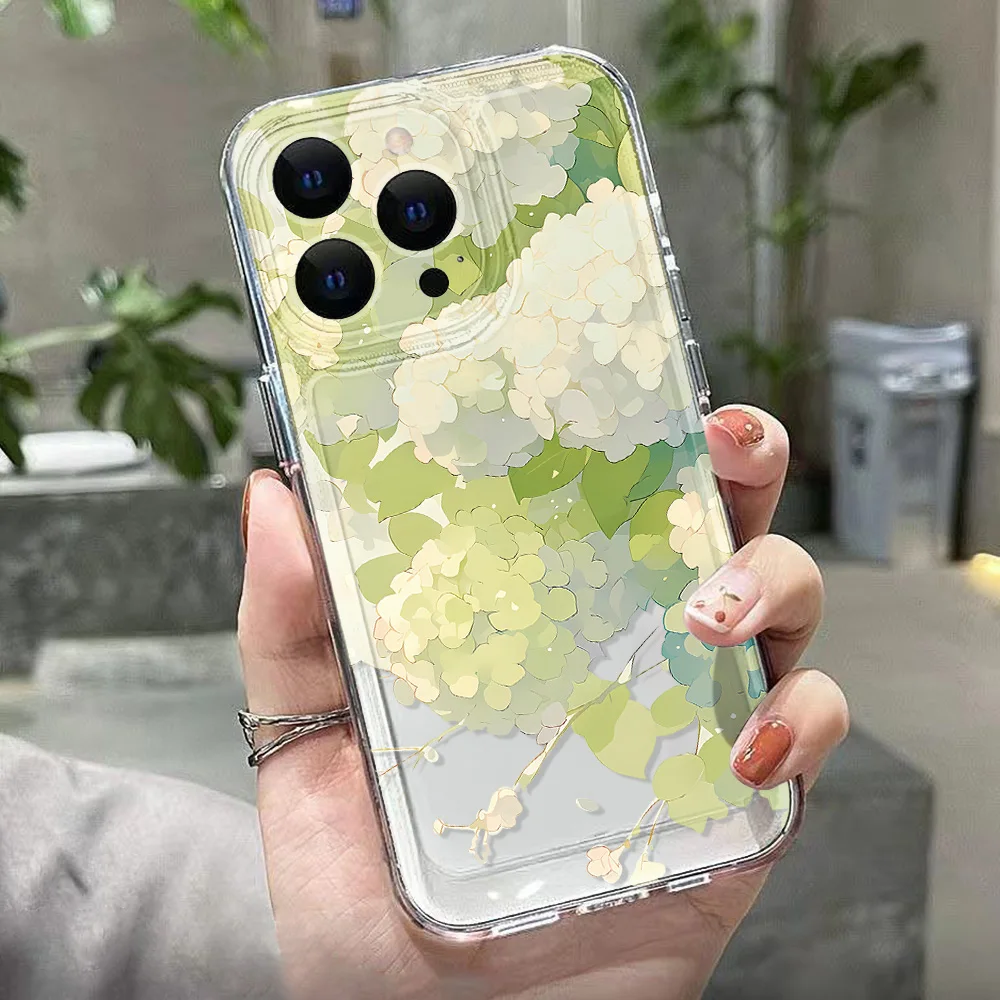 Silicone Phone Case For Samsung Galaxy S25 Ultra Funda Samsung S24 Plus S23 FE S22 S20 S10 Shockproof Leaves Painted Cover Coque - imagen 4