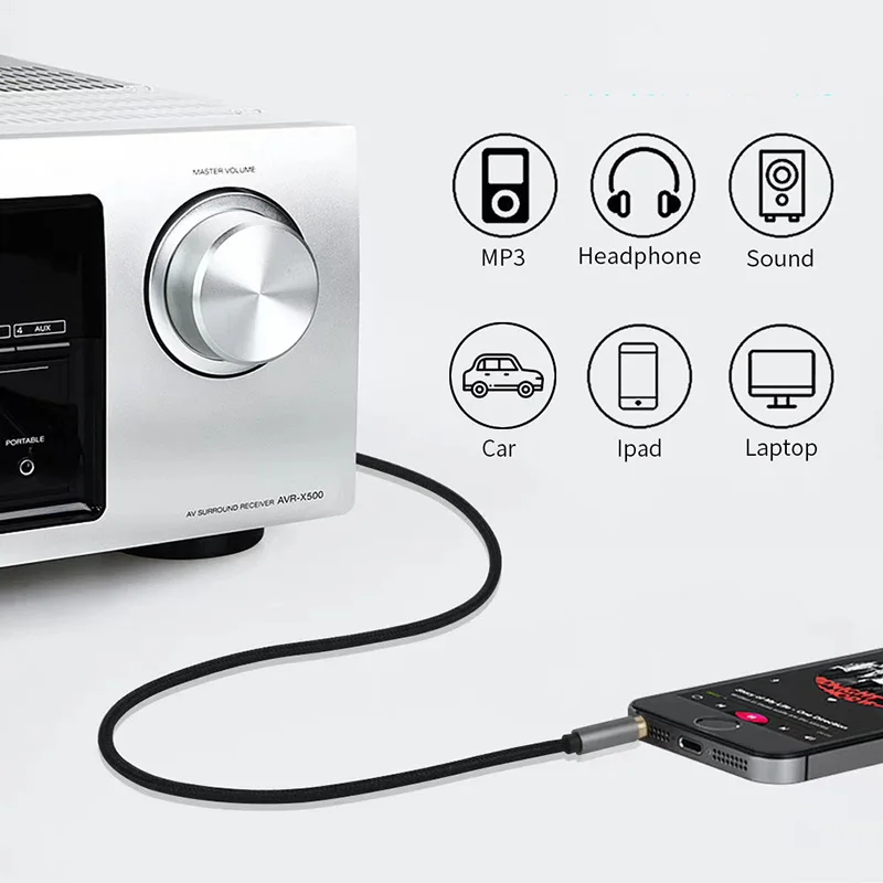 Cable auxiliar de 3,5mm, Conector de Audio de 90 grados, ángulo recto de 3,5, para auriculares de coche, Beats Xiaomi, altavoz MP4 - imagen 3