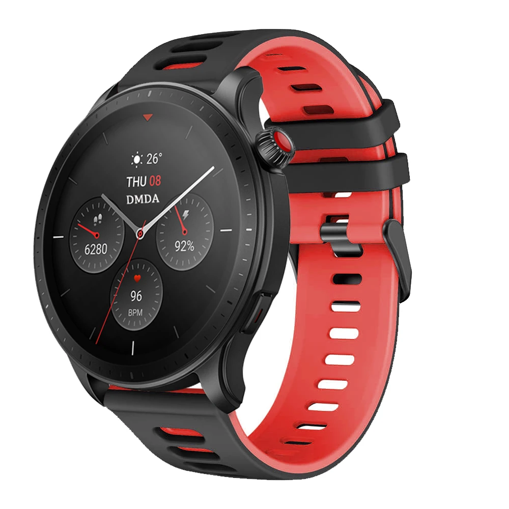 Correa de silicona de 20mm/22mm para Amazfit GTS 3/2/2e/GTS2 Mini/GTR 42mm/47mm/GTR 3/3 Pro/2/2e, pulsera deportiva para reloj Amazfit bip - imagen 5
