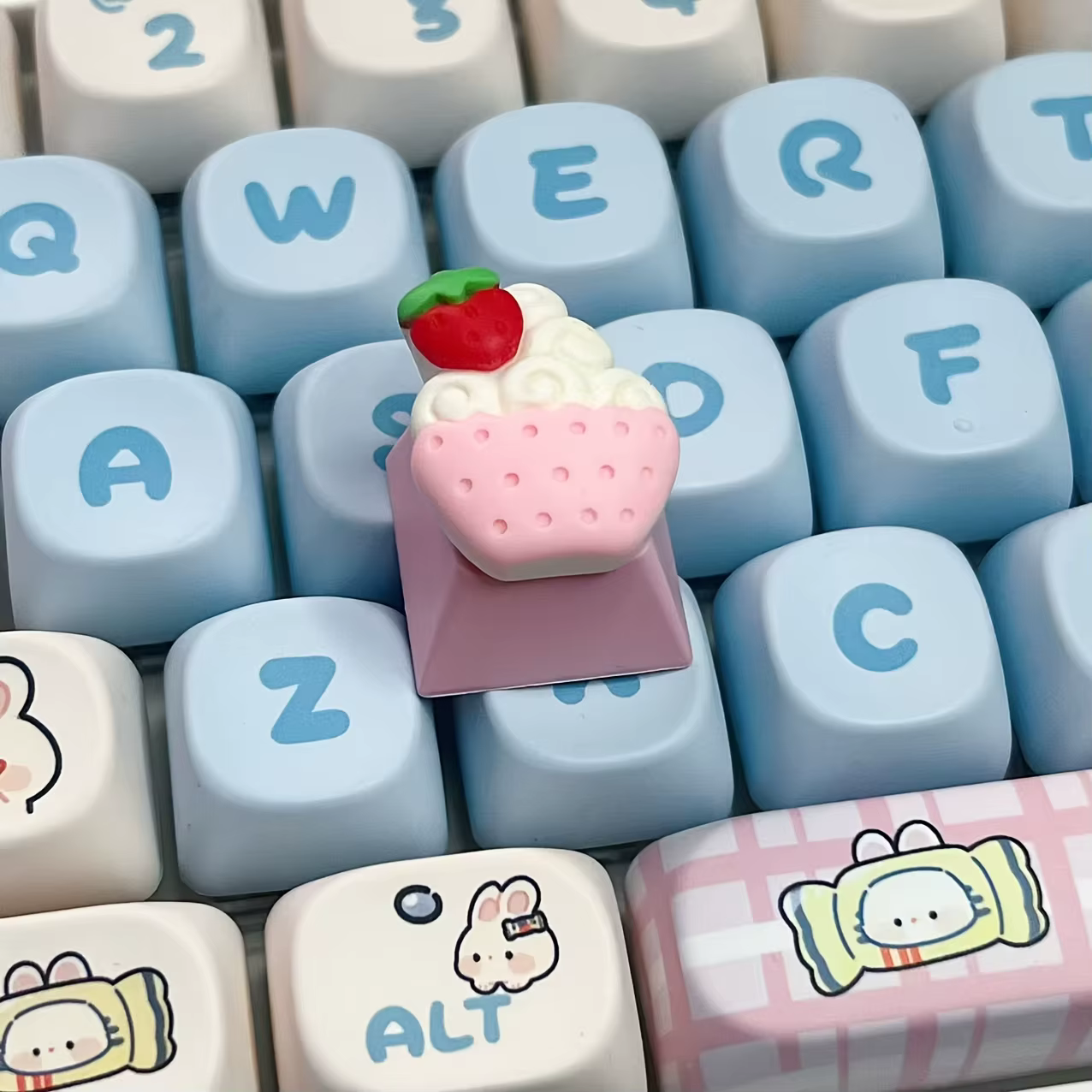 4 Uds. De gafas rosas bonitas, teclas de cerdito, interruptor Cherry mx, ESC, eje transversal, dibujos animados, Anime Show, teclas de teclado mecánico - imagen 5