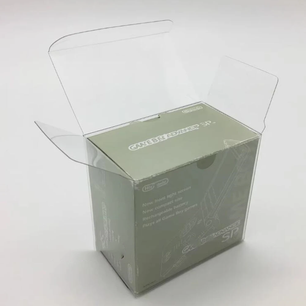 Protector de caja transparente para Nintendo GAME BOY ADVANCE SP/GBASP, cajas de recogida, almacenamiento TEP, carcasa de juego, estuche de exposición transparente
