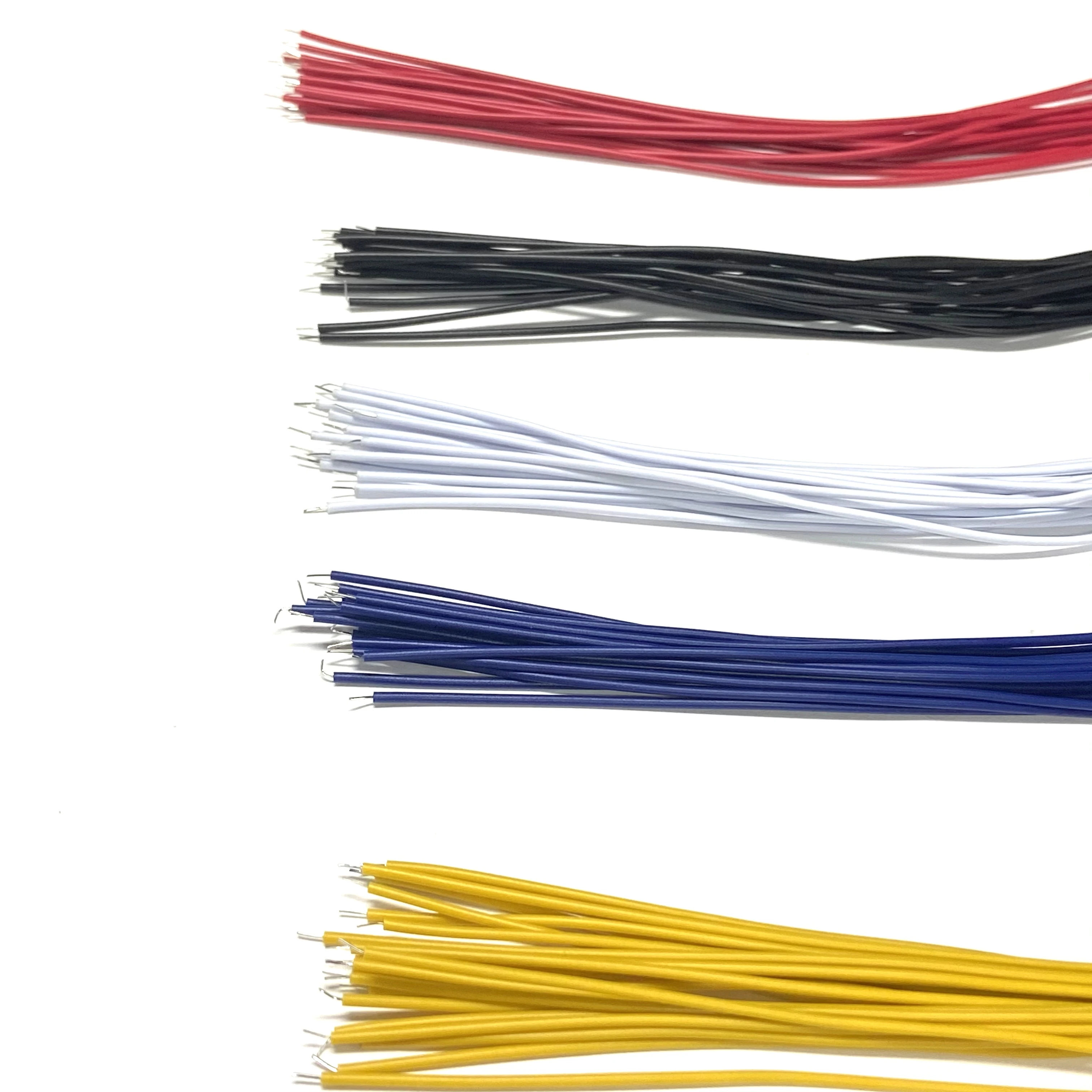 Kit de cables de puente de placa de pruebas de 20CM, 100 piezas, Cable de soldadura PCB de doble cabeza Chapado en estaño, Cable de puente de mosca, 5 colores x 20 - imagen 3