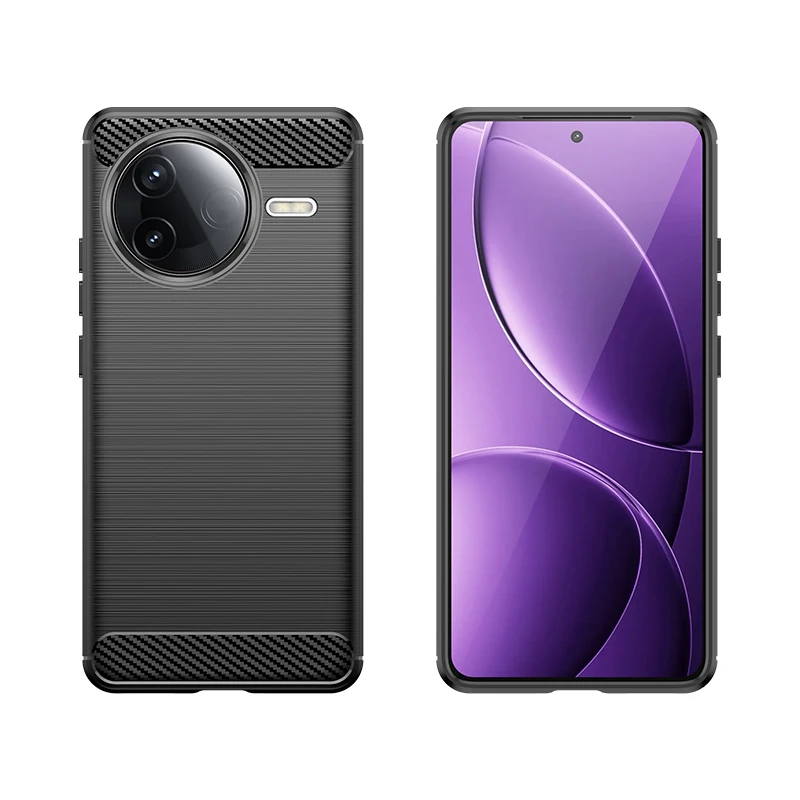 Para Poco F7 Pro funda Xiaomi Poco X7 Pro Capas a prueba de golpes armadura trasera fibra de carbono TPU Fundas suaves Poco F7 PocoF7 Pro - imagen 2