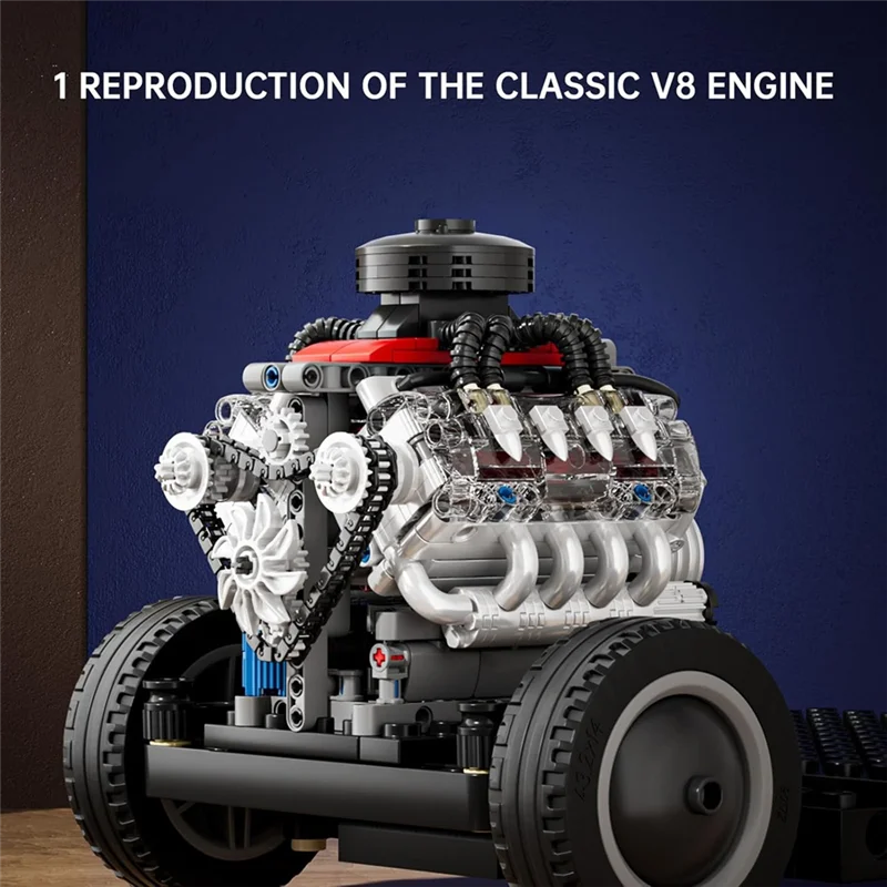 Mini Kit de motor V8 para adolescentes, modelo de experimento de ciencia física, gran regalo para niños y adultos - imagen 2