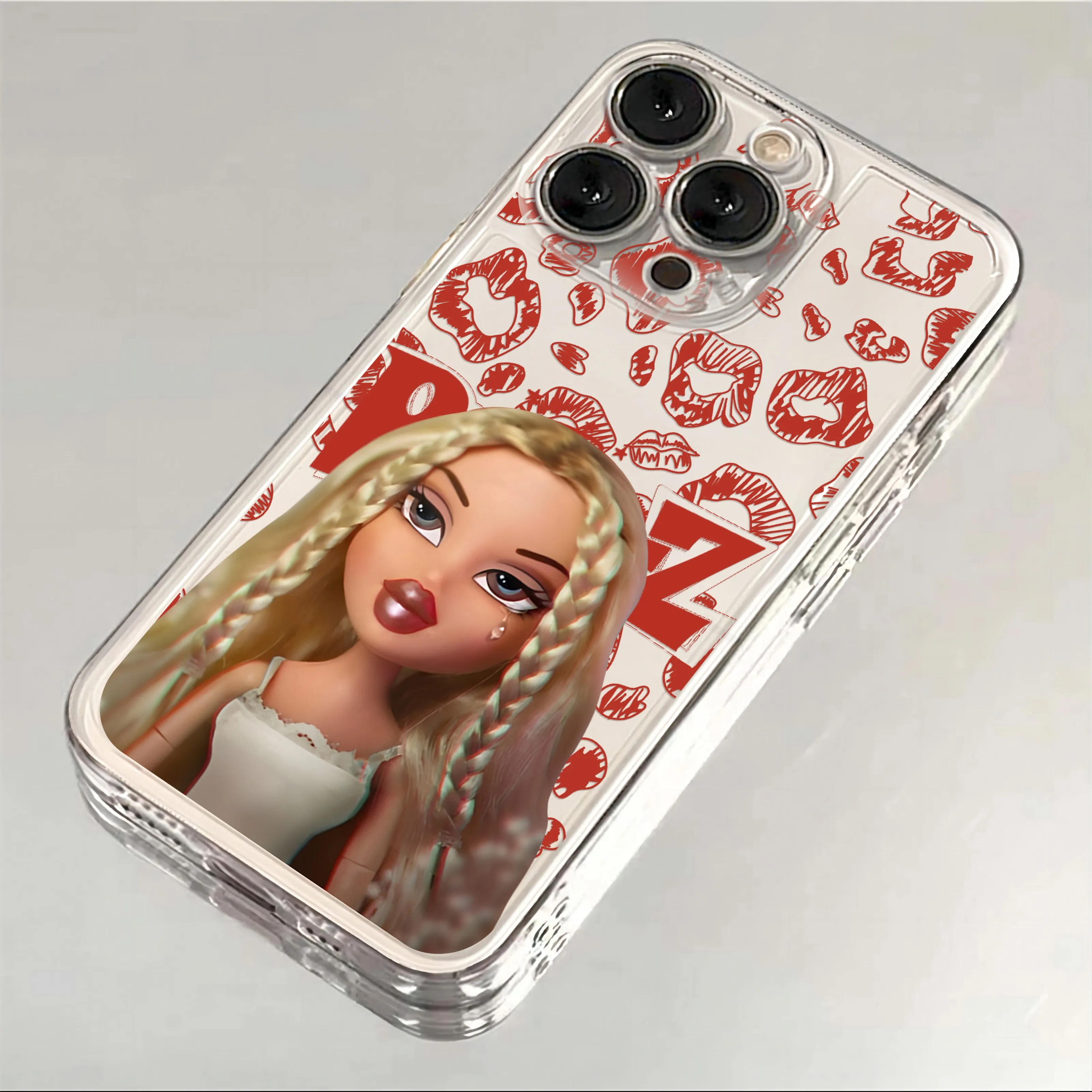Funda de teléfono Bratz de muñeca encantadora a la moda para iPhone 16 15 14 13 12 11 Mini Pro Max X XR XSMax 7 8 Plus SE20 cubierta transparente - imagen 2