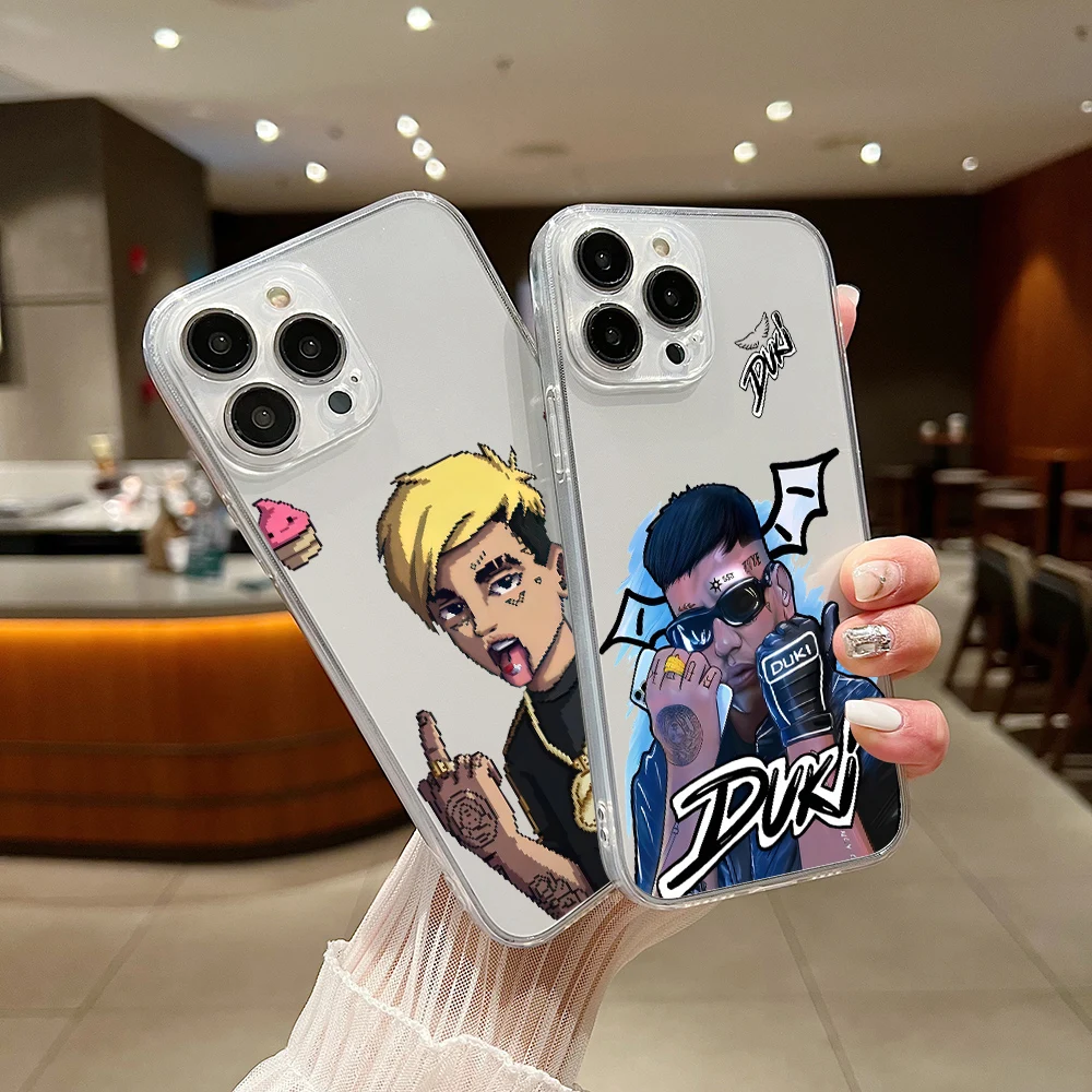 Funda de teléfono Duki Rapper para Samsung S24 S23 S22 S21 S20 S10 FE Note20 Note10 Plus Ultra Lite 5G, funda transparente de TPU suave - imagen 3