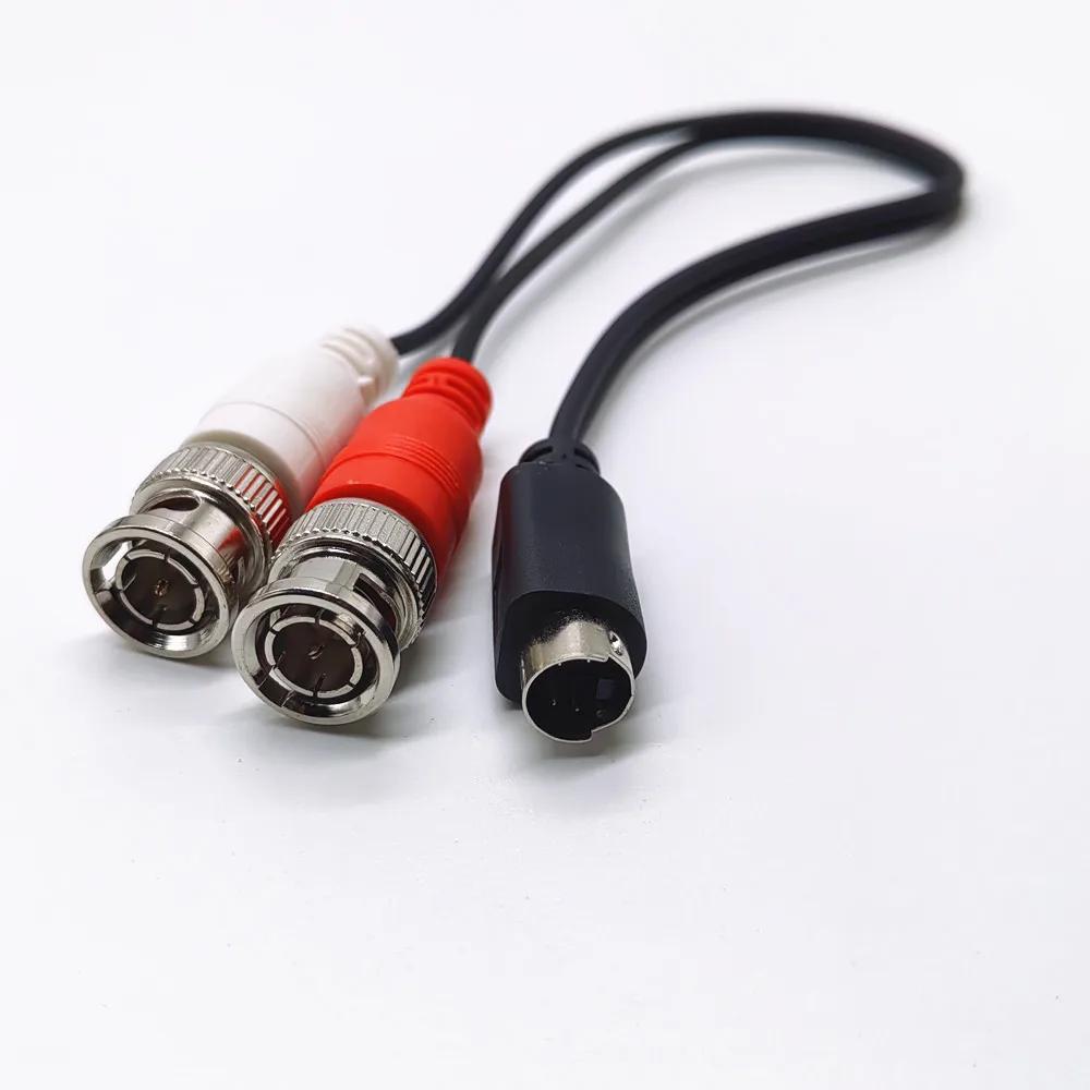 Cable divisor SVHS a BNC, conector SVHS macho a hembra BNC doble de 4 pines, conector S-Video para cámaras CCTV, amplificadores, Cable coaxial