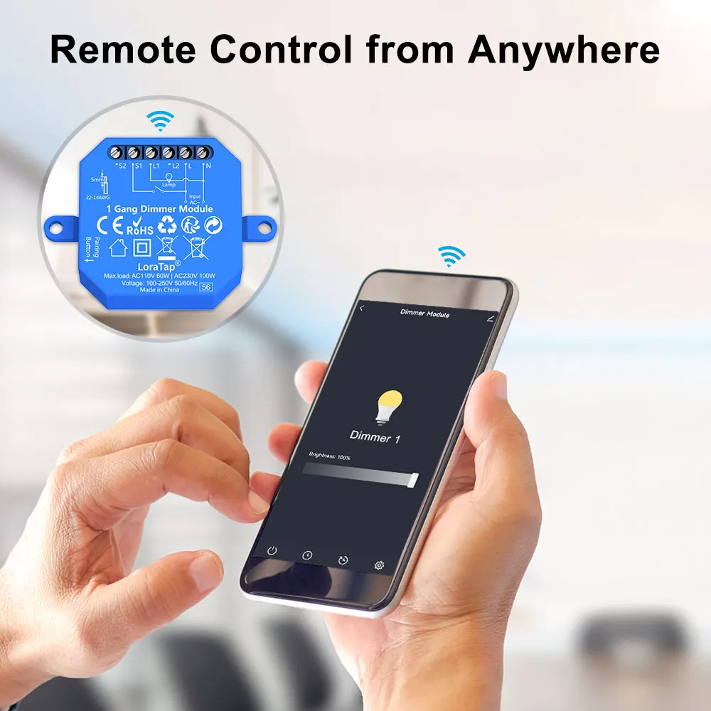 LoraTap-interruptor de luz de atenuación WiFi y ZigBee, módulo de relé, Control remoto por aplicación Tuya Smart Life, automatización de temporizador - imagen 5