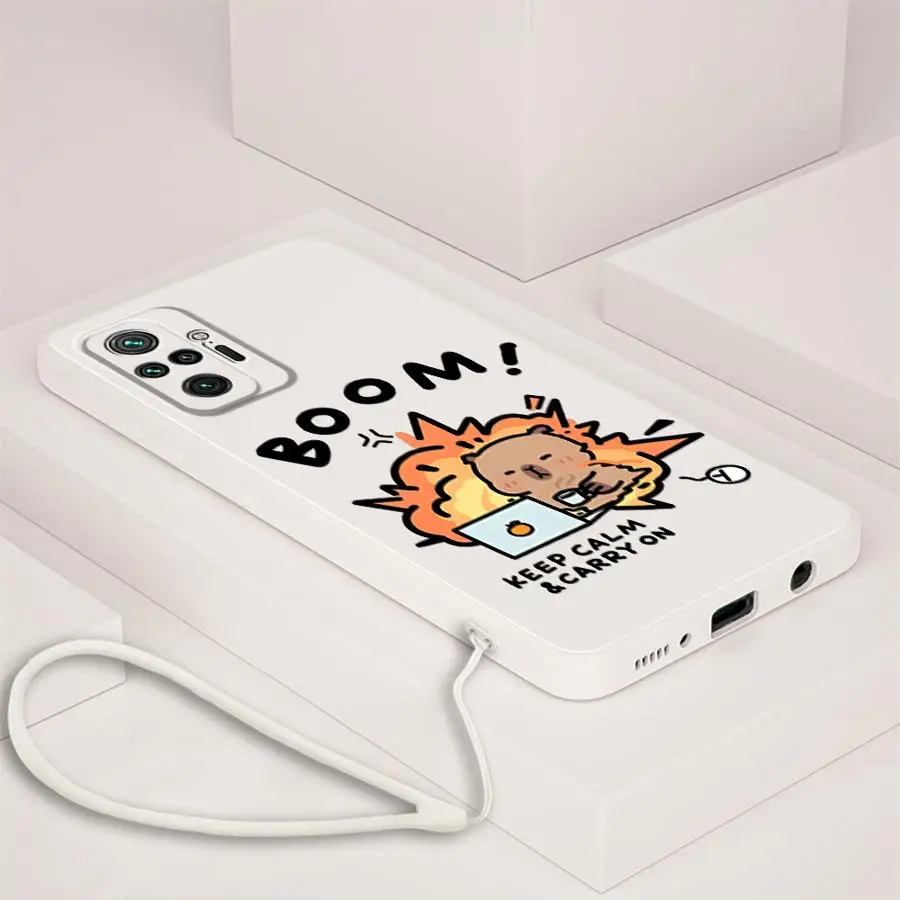Funda de teléfono suave para Xiaomi Redmi Note 13 12 ProPlus 10Lite 12s 10 11 Pro 11s 14 Pro Plus 10 capibara de dibujos animados - imagen 2