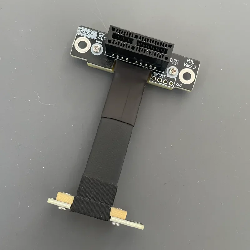 2025 nuevo doble ángulo recto de 90 grados PCIe 3,0 4,0x1 a x1 Cable de extensión R11SL-TL PCI Express 1x extensor de cinta de tarjeta elevadora - imagen 4