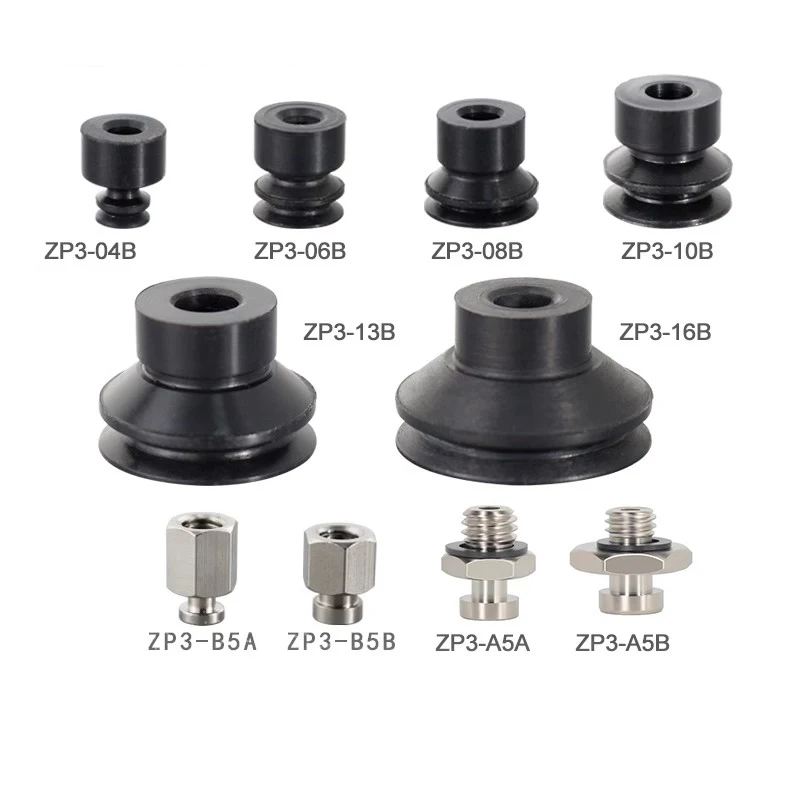 Ventosa de vacío neumática, boquilla de silicona/NBR con ventosa automática, doble capa, máquina de moldeo por inyección ZP3, accesorio manipulador - imagen 5