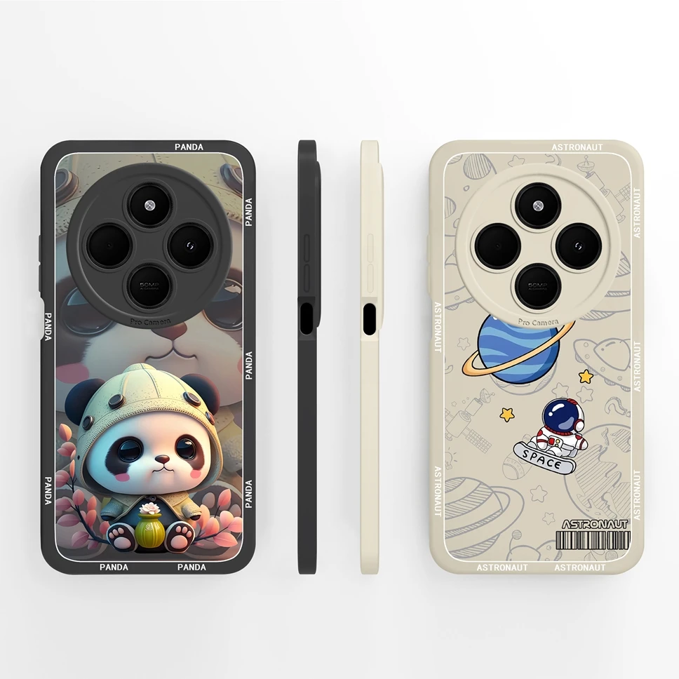 Funda para Xiaomi Redmi 14C 14R Poco C75 lindo Panda Funda protectora trasera suave para Redmi14C 14 C R Xiaomi PocoC75 4G 5G Funda Capa