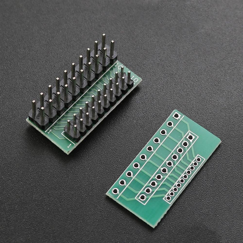 Convertidor de placa de transferencia de paso de 1,27mm, 2,0mm y 2,54mm, placa adaptadora PCB PCI de doble fila individual, 10 pines, 20 pines, 1 Uds. - imagen 3